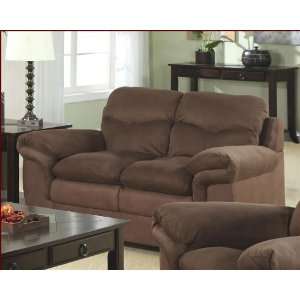 Piper Casual Upholstered Love Seat in Chocolate Finish by Coaster 