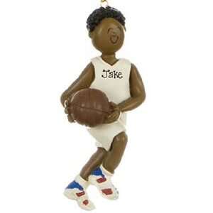  Personalized Ethnic Basketball   Male Christmas Ornament 