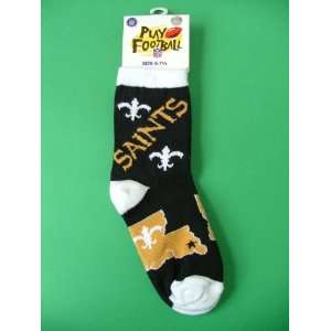  NFL New Orleans Saints Toddler Socks Size 6 7 1/2 