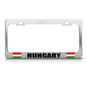 Hungary Flag Hungarian Country license plate frame Stainless Metal Tag 