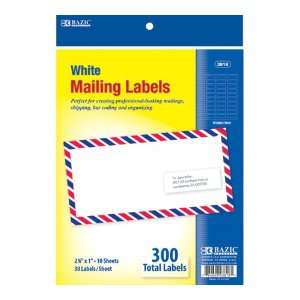  BAZIC Address Labels, 1 x 2.65 Inch, 300 Per Pack Office 