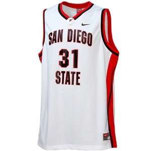 Nike San Diego State Aztecs #31 White Replica Basketball Jersey 
