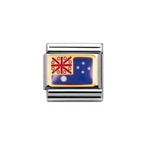 Composable Classic OCEANIA FLAG In stainless steel , enamel and 18k 