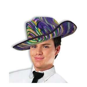    Mardi Gras Tri Color Western Hat [Apparel] 