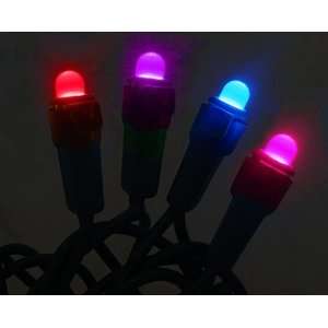   Red Blue Morphing LED Christmas Lights   Green Wire