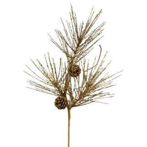 Christmas Decor xf97413.GO Pine With Cones/Glitter