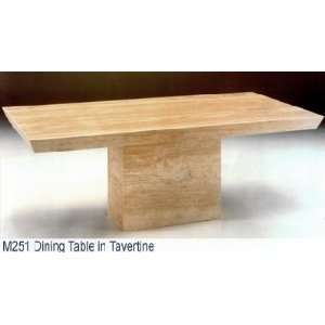 M251 Marble Dining Table in Tavertine (Free Delivery) Armen Art Dining 
