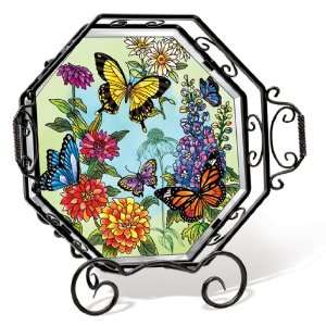 Butterfly Design, 15 1/2 Inch W by 3 Inch D by 15 Inch H, Wrought Iron 