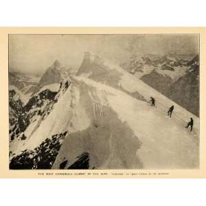  1905 Print Lysamm Pennine Alps Mountains Italy Climbing 