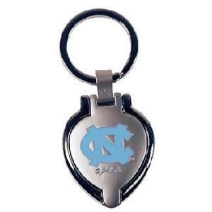  NCAA North Carolina Tar Heels Metal Heart Locket Keychain 
