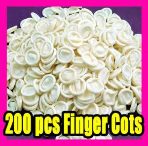 200 x protective latex finger cots small gloves S036  