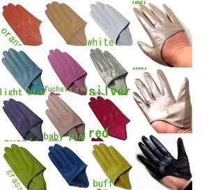 New charm five finger real leather half gloves  