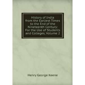  History of India from the Earliest Times to the End of the 