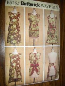 Easy Aprons Waverly New Butterick 5263 Pattern Sizes 8 18 