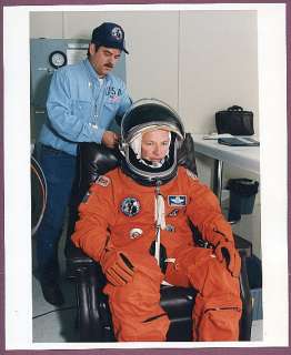 1996 NASA Astronaut Brian Duffy Dons Space Suit STS 72  