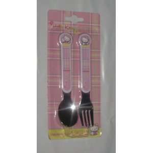  Hello Kitty Stainless Steel Fork and Spoon Set Baby