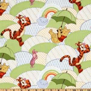   Poohs Umbrella Hills Multi Fabric By The Yard Arts, Crafts & Sewing