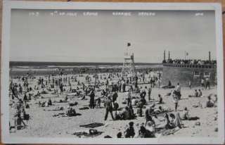 1930s Realphoto PC 4th of July Beach Crowd Seaside, OR  