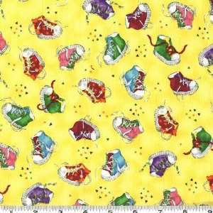  45 Wide Lil Sneakers Yellow Fabric By The Yard Arts 