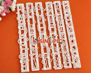 New 6 pcs Number and letter Paste Frill Edge Frilling cake cutter Gum 
