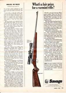 Savage Model 340 V Varmint Rifle with Scope 1968 Ad  