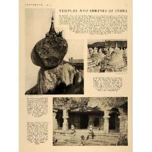 1919 Article India Temple Shrines Buddhist Hindu Mosque   Original 