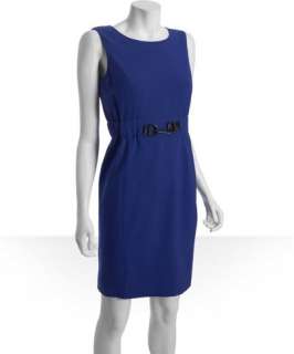 Calvin Klein blue stretch clasp belted tank dress