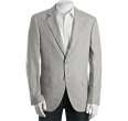 brunello cucinelli grey pinstriped cotton 3 button elbow patch blazer