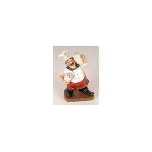 Fat Chef with Red Apron Salt and Pepper Shakers Home Kitchen Display 