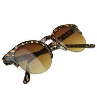  Ladies NYC Round Half Frame Colorful Prints Fashion Sunglasses 8522