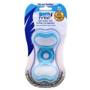   Teether with Teething Gel Applicator 4+ Months BPA Free (Blue) Baby