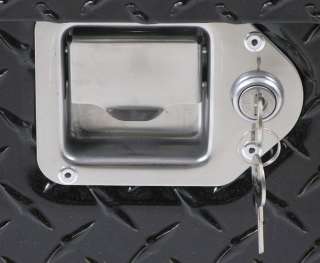   up image of the paddle lock built into the UWS ATV BLK Black ATV Chest