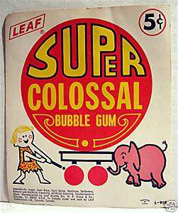 Super Bubble Gum 5 Cent Gumball Vending Machine Card  