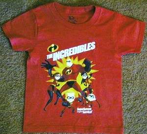 THE INCREDIBLES T SHIRT SIZE 4 BRAND NEW, NEVER WORN  