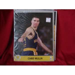  CHRIS MULLIN 8X10 PLAYER CARD WITH STATS ON BACK 