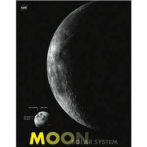 Solar System   Crescent Moon Poster Print, 15.75x19.75
