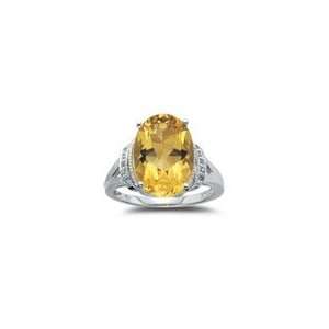  Citrine Ring   0.03 Ct Diamond & 5.94 Cts Citrine Ring in 