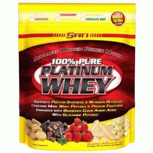  SAN 100% Pure Platinum Whey Strawberry 10 lbs Health 