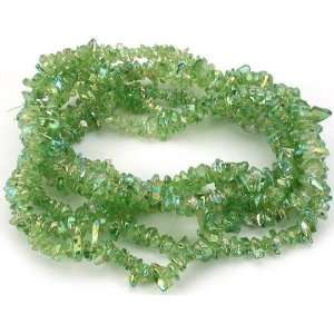  Peridot AB Chip Glass Beads Jewelry Beading 2 34 Str 
