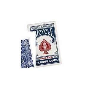 Jumbo Bicycle Cards Gaff   Blank Face BLUE  Magic Toys 