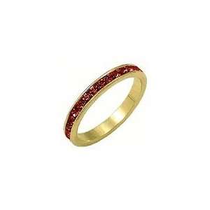   Ruby Eternity Ring 18kt Gold EP Size 4 9 Lifetime Guarantee ET4 (5