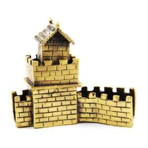   Site Great Wall of China Handmade Jeweled Enameled Metal Trinket Box