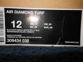   DIAMOND TURF I 1 II 2 DEION SANDERS Sz. 12 TEAL EMERALD 309434 038