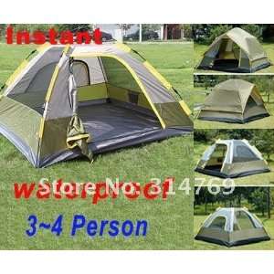   person army green camping instant tent hike