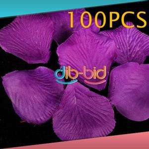 100 X Silk Rose Petals Wedding Flowers Decor Purple #3  