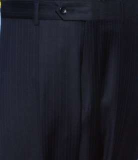   Valentino $1295 Navy Blue Pinstripe 2B Cashmere Wool Mens Dress Suit