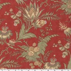  108 Chocolat Quilt Backing Red/Natural Fabric By The 