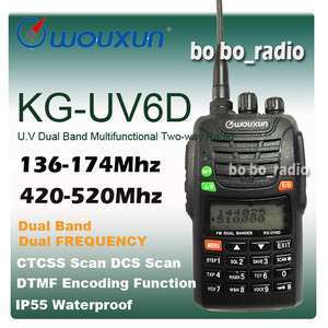 Wouxun KG UV6D 136 174 / 420 520 MHz Dual Band Radio Free Earpiece New 