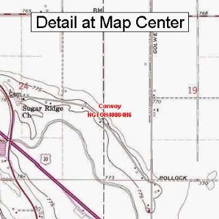  USGS Topographic Quadrangle Map   Convoy, Ohio (Folded 