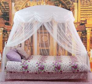 Mosquito Net Bed Canopy White Princess bedding fits twin / Queen 